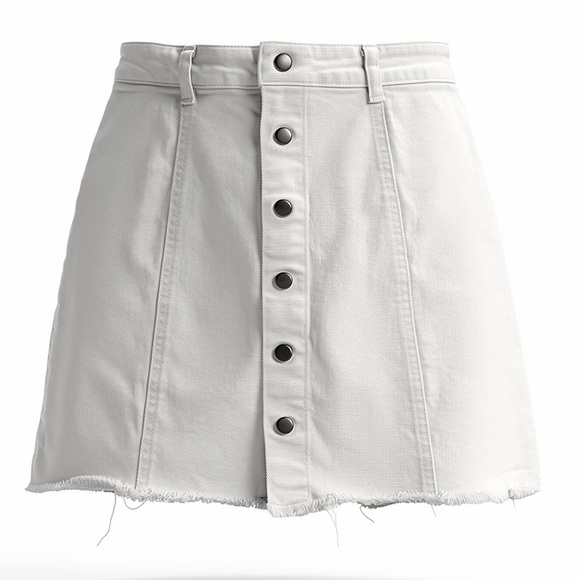 harper heritage Dresses & Skirts - Chic White Button-Down Mini Skirt